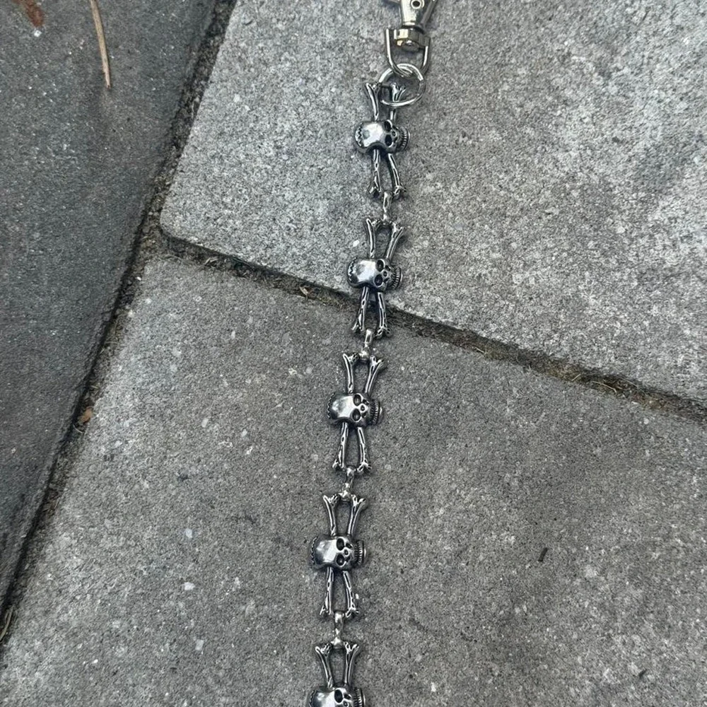 Silver skeleton Chain Wallet Chain